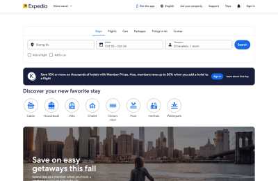 Expedia官网，全球领先的在线旅行服务平台，让您轻松规划和预订您的梦想之旅缩略图