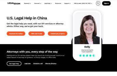LegalZoom官网，美国专注为家庭和小企业提供各种法律解决方案的在线法律服务网站缩略图