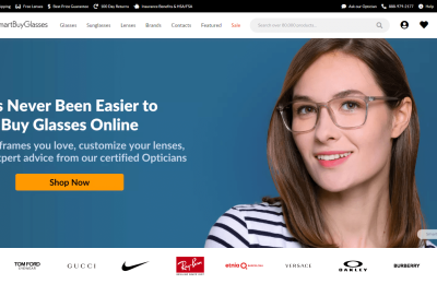 SmartBuyGlasses官网，美国专业的太阳眼镜和眼镜的在线商店缩略图